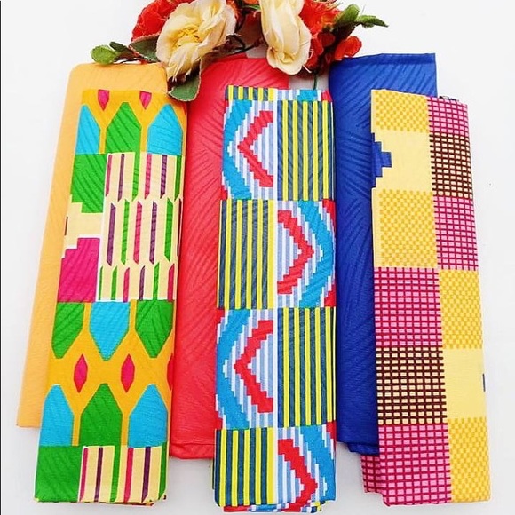 Kente African print,Plain and Pattern - Picture 4 of 4